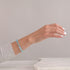 Blauer Nebel | 925 Sterling Silber | Galaxie Glasperlenarmband